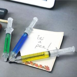 Shaped Ink Pens NWT Gag Gift 3pc Set Nurse Doctor Medic Novelty Jokester Prop